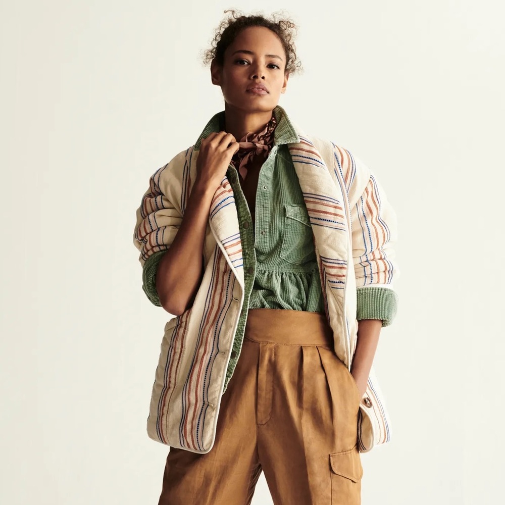 Free People Astrid Quilted Knit Jacket